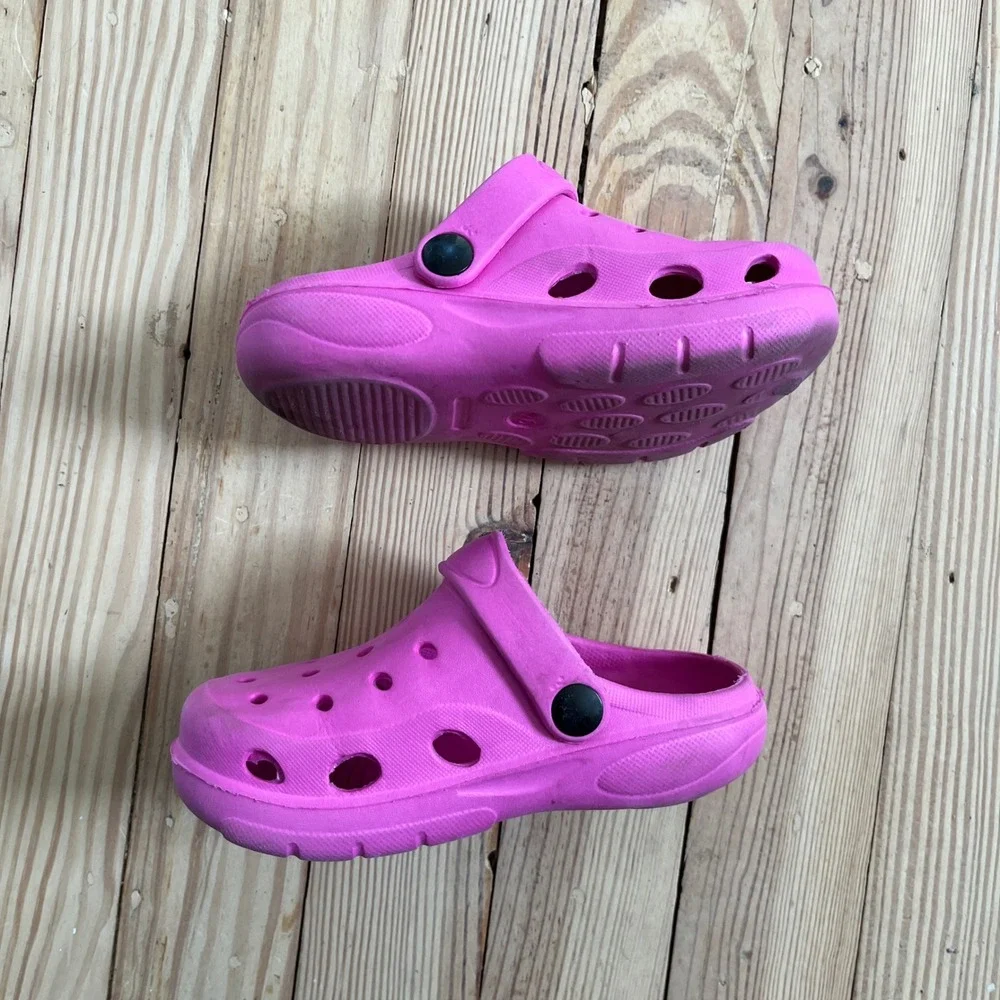 Kids Pink EVA Foam‎ Clogs Slip On Water Shoes Size 26 EU Toddler Summer Sandals